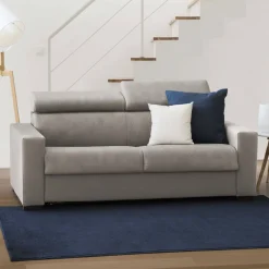 Divano letto 2 posti tortora 160x95cm - Alinia