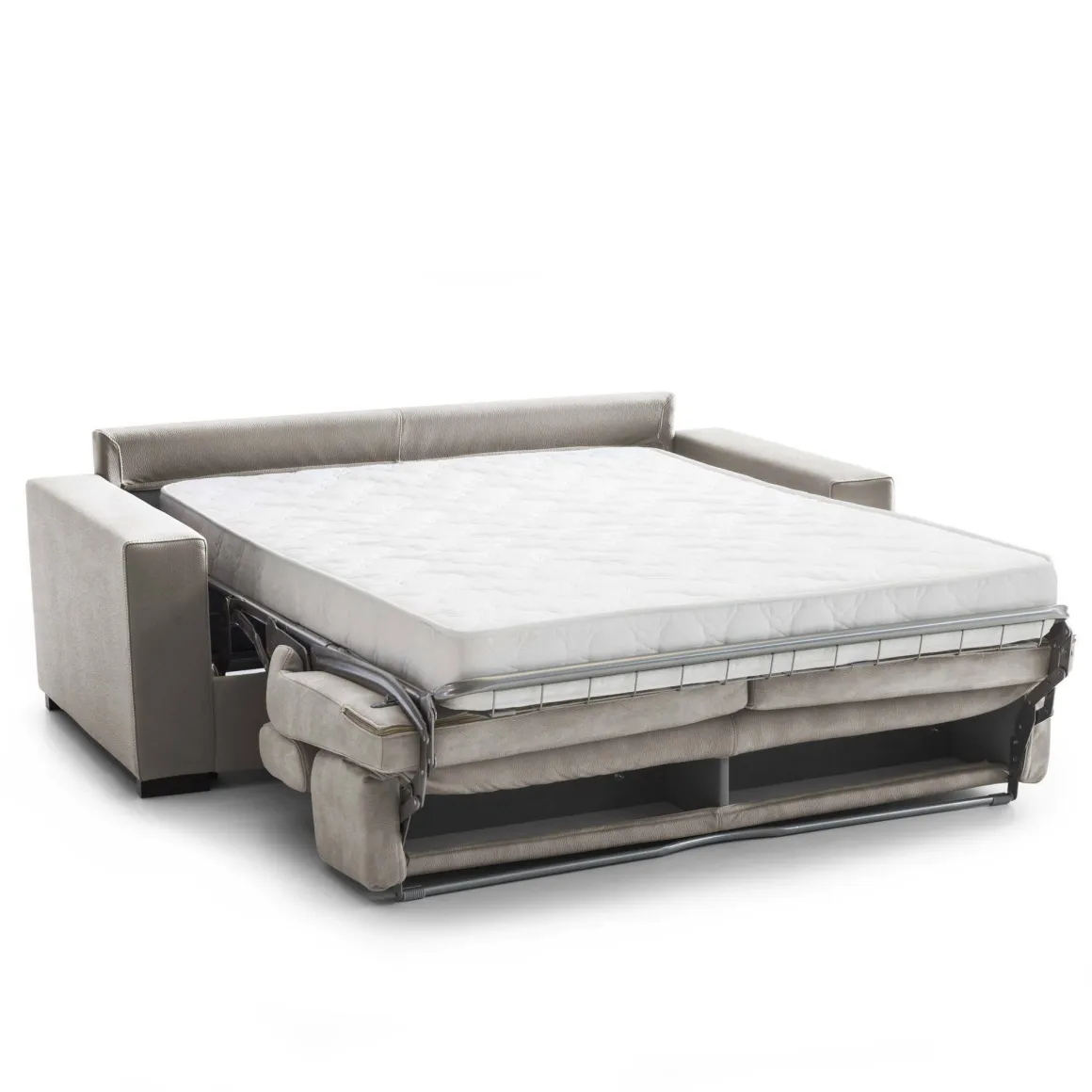 Divano letto 2 posti tortora 160x95cm - Alinia