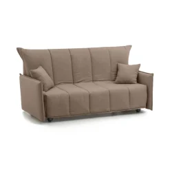 Divani Letto 3 Posti|Salotto > Dmora Divano letto 3 posti tortora 200x95cm - Adalberto Grigio Tortora