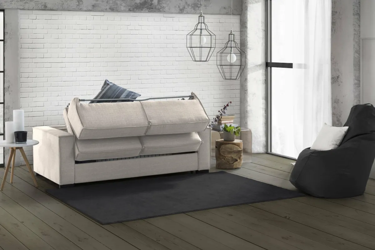 Divani Letto 3 Posti|Salotto > Dmora Divano letto 3 posti tortora 200x95cm - Adalberto Grigio Tortora