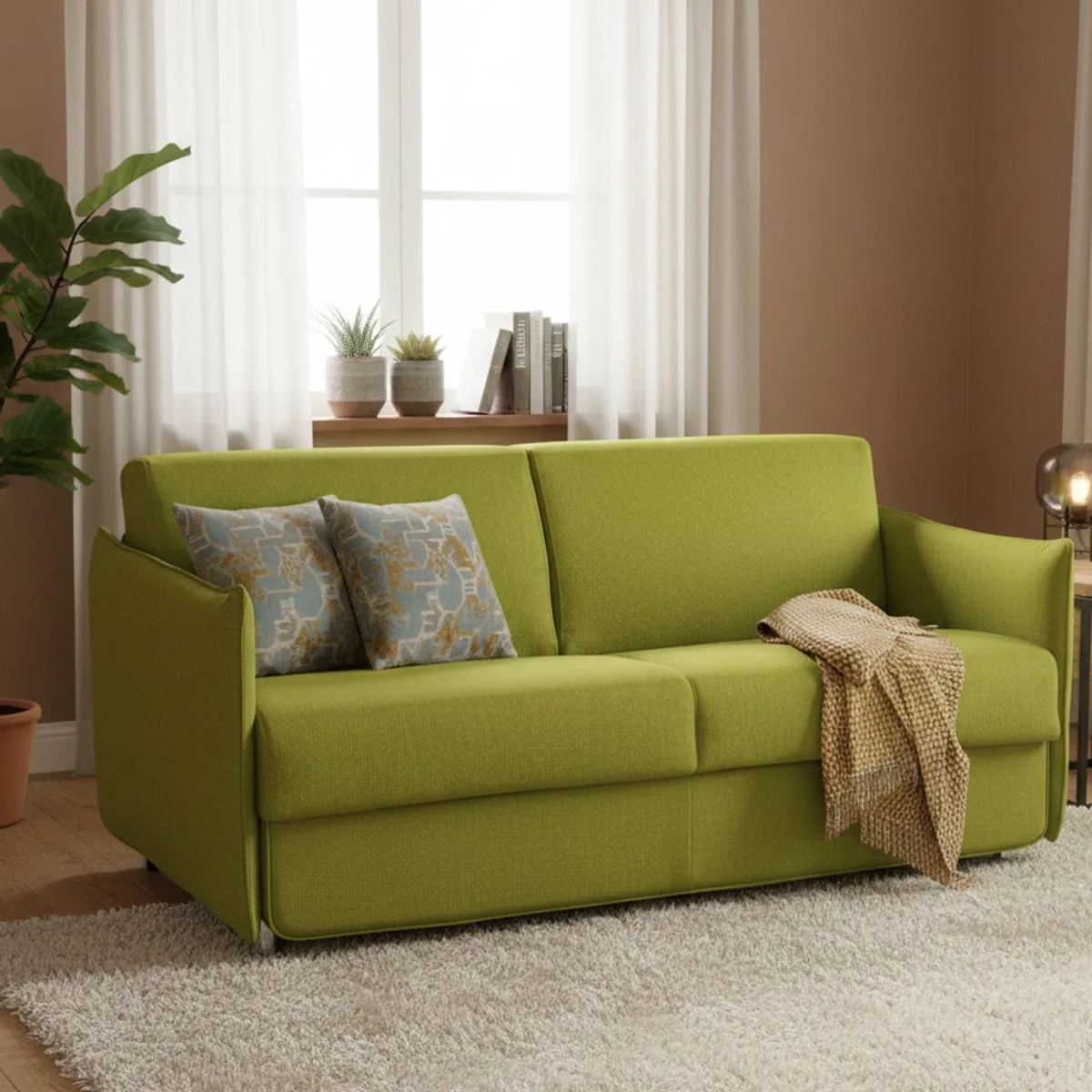 Divani Letto 2 Posti|Divano Contenitore Letto > Dmora Divano Letto 2 Posti Sfoderabile Contenitore 160x95 cm, di Apertura a Ribalta Made in Italy - Follina Verde