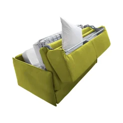 Divani Letto 2 Posti|Divano Contenitore Letto > Dmora Divano Letto 2 Posti Sfoderabile Contenitore 160x95 cm, di Apertura a Ribalta Made in Italy - Follina Verde