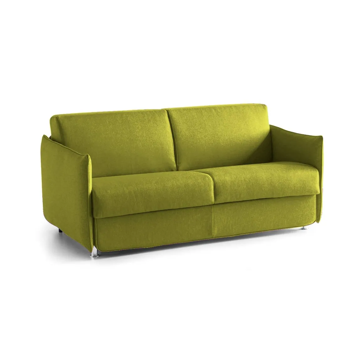 Divani Letto 2 Posti|Divano Contenitore Letto > Dmora Divano Letto 2 Posti Sfoderabile Contenitore 185x95 cm, di Apertura a Ribalta Made in Italy - Rigolato Verde