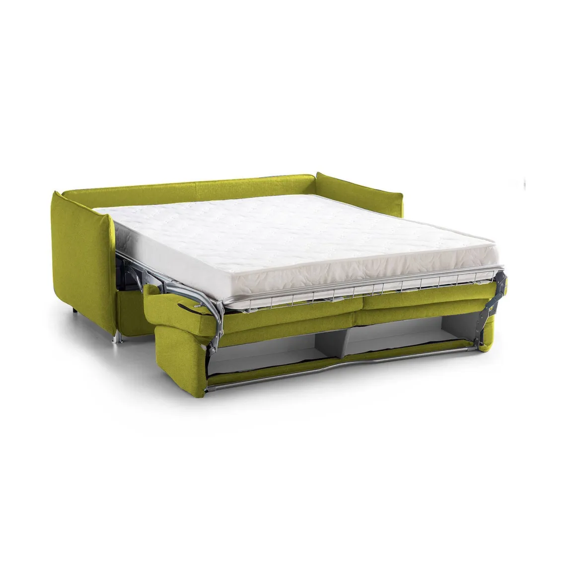 Divani Letto 2 Posti|Divano Contenitore Letto > Dmora Divano Letto 2 Posti Sfoderabile Contenitore 185x95 cm, di Apertura a Ribalta Made in Italy - Rigolato Verde
