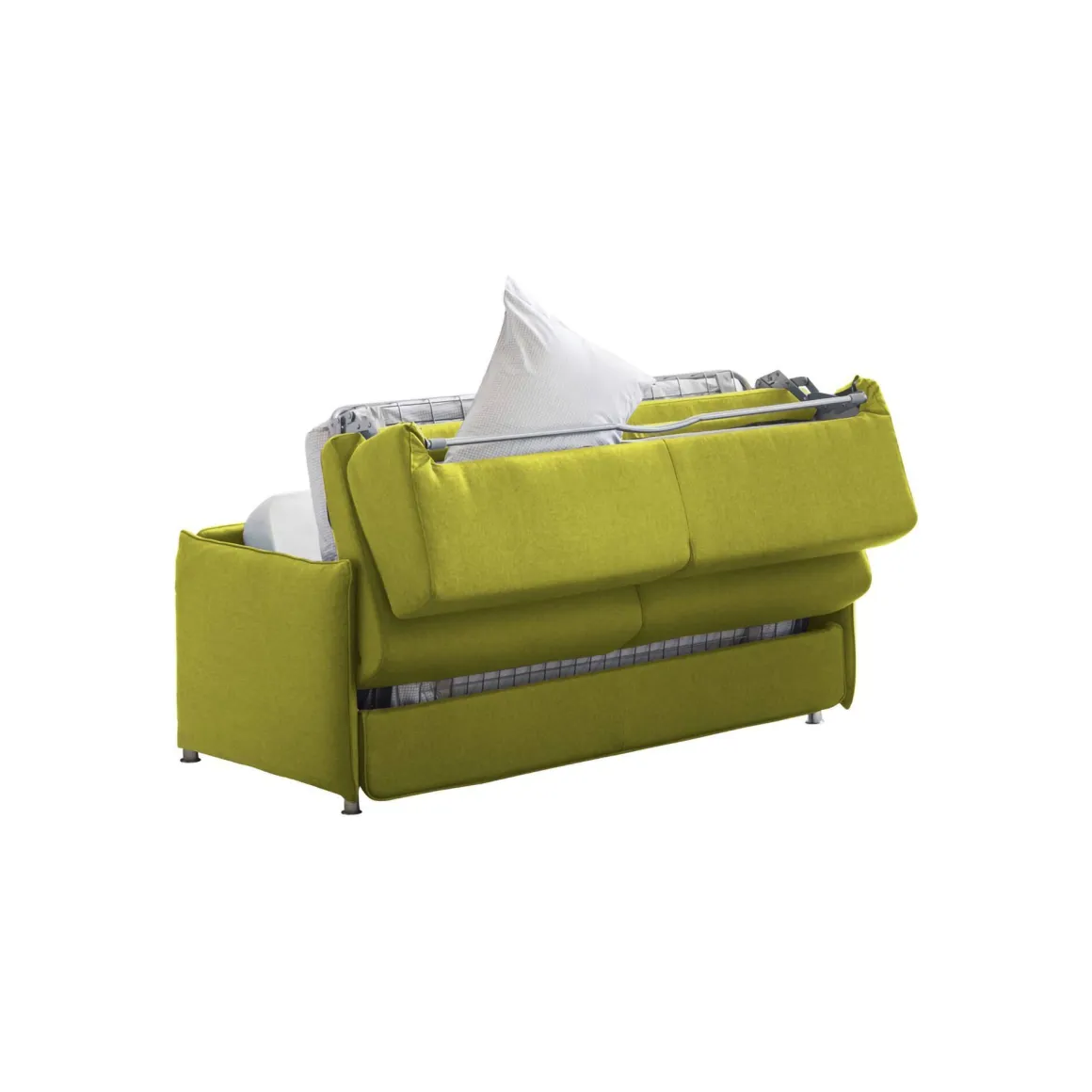 Divani Letto 2 Posti|Divano Contenitore Letto > Dmora Divano Letto 2 Posti Sfoderabile Contenitore 185x95 cm, di Apertura a Ribalta Made in Italy - Rigolato Verde