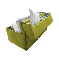 Divani Letto 2 Posti|Divano Contenitore Letto > Dmora Divano Letto 2 Posti Sfoderabile Contenitore 185x95 cm, di Apertura a Ribalta Made in Italy - Rigolato Verde