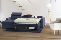 Divano letto reclinabile blu 260x95cm - Aloet