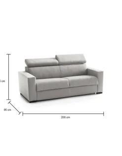 Divano letto reclinabile grigio 200x95cm - Algo