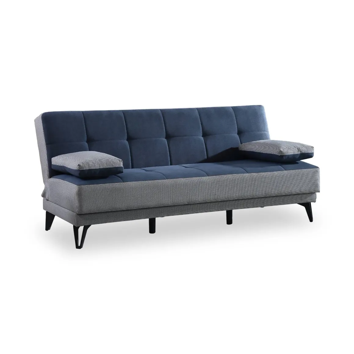 Divano letto reclinabile grigio e blu 190x87cm - Aborigeni