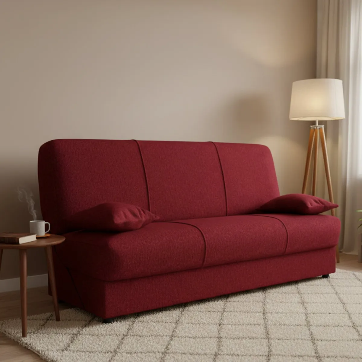 Divani Letto 3 Posti|Salotto > Dmora Divano letto reclinabile 180x81cm - Arachide Rosso