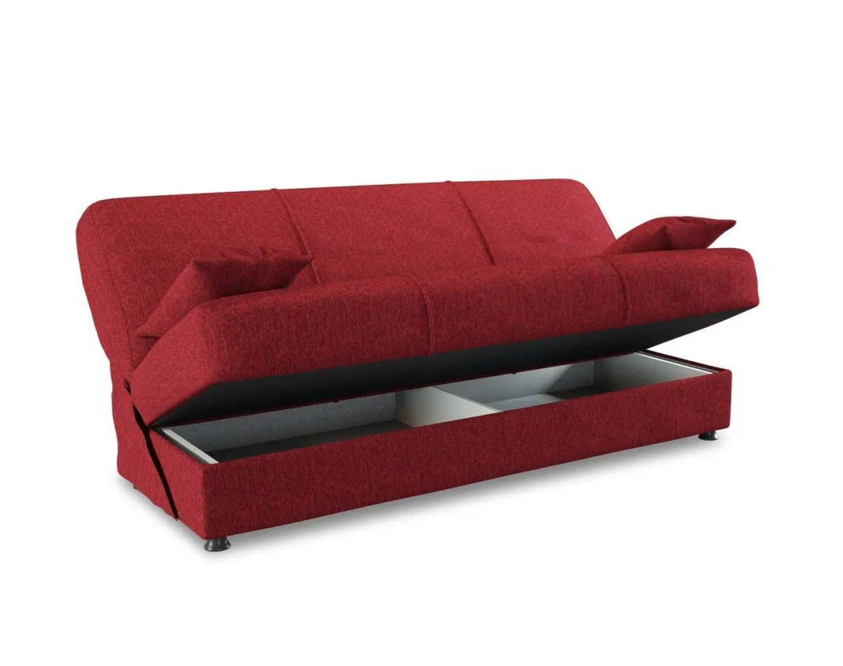 Divani Letto 3 Posti|Salotto > Dmora Divano letto reclinabile 180x81cm - Arachide Rosso