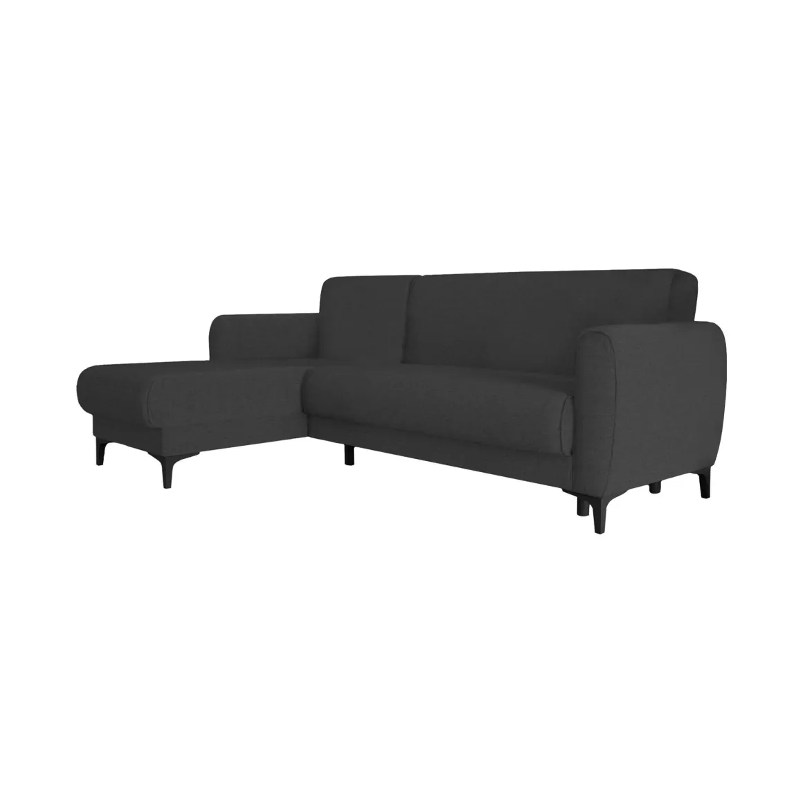 Divano letto rivestito in tessuto antracite 230x153cm - Aber