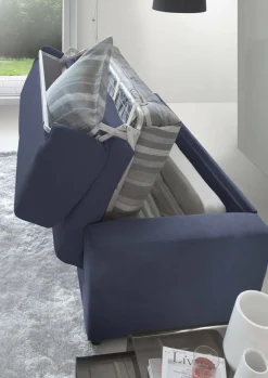 Divani Letto 2 Posti|Divano Contenitore Letto > Dmora Divano letto rivestito in tessuto crema 140x65cm - Hone Bianco Crema