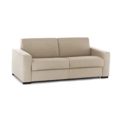 Divano letto sfoderabile beige 220x95cm - Estia