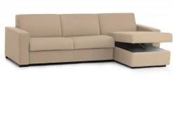 Divano letto sfoderabile beige 280x95cm - Aika