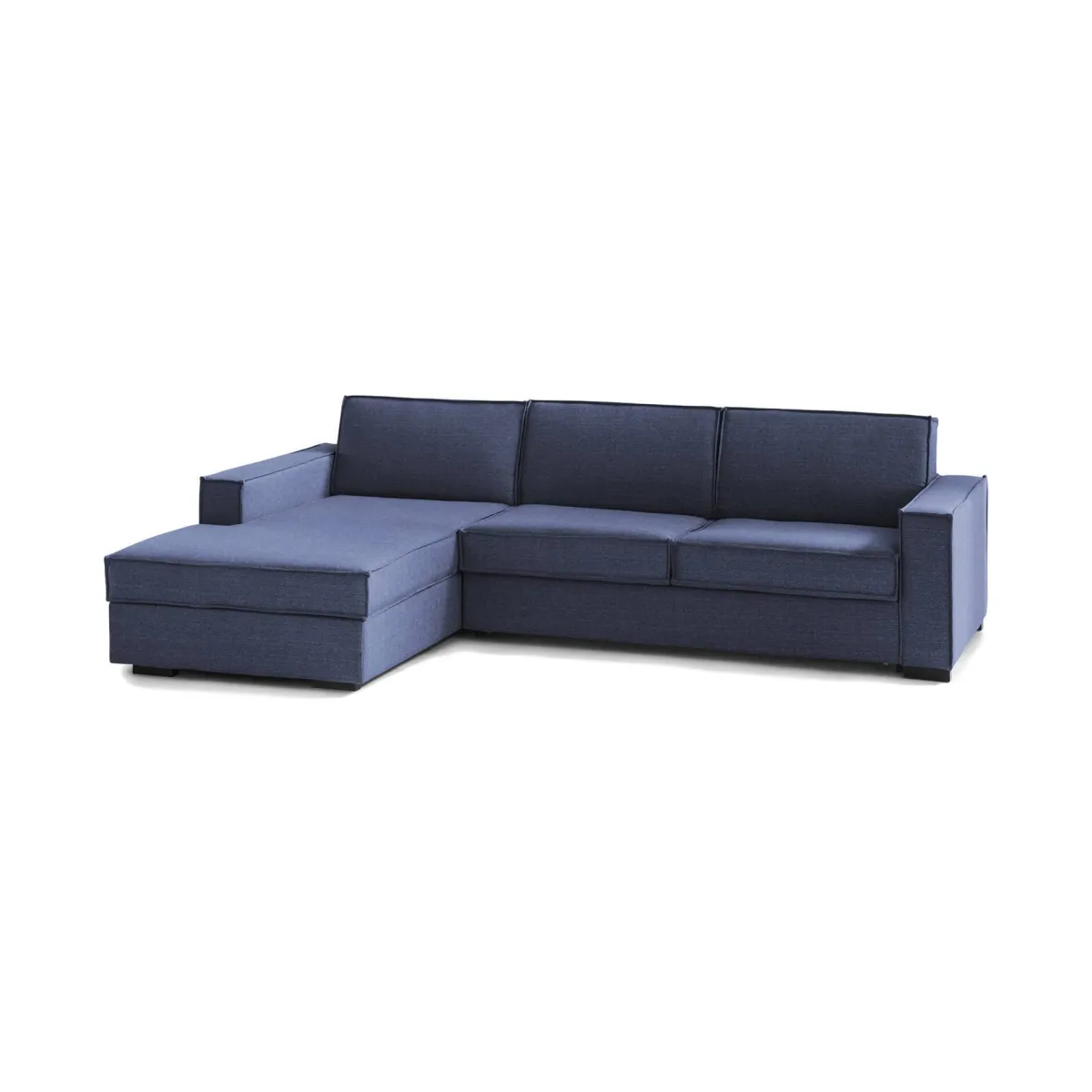 Divani Letto Con Penisola|Salotto > Dmora Divano letto sfoderabile 280x95cm - Allaida Blu