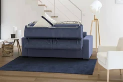 Divani Letto Con Penisola|Salotto > Dmora Divano letto sfoderabile 280x95cm - Allaida Blu