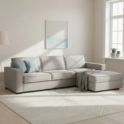 Divano letto sfoderabile grigio 260x95cm - Afar