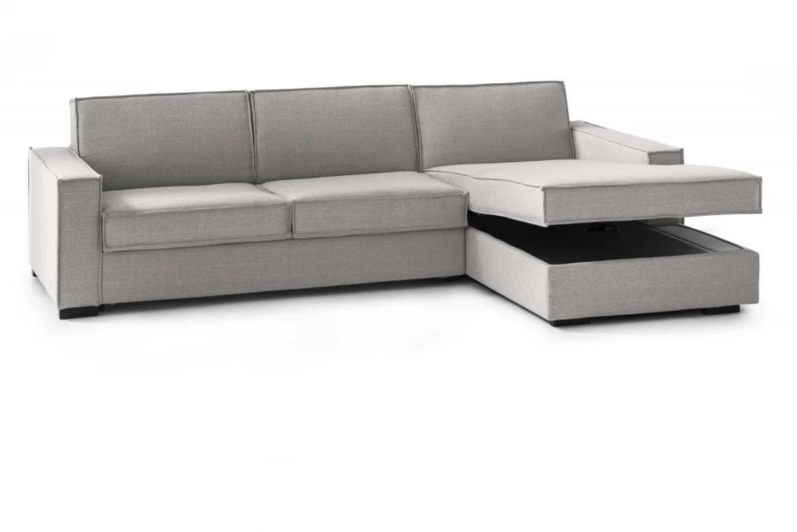 Divano letto sfoderabile grigio 260x95cm - Afar
