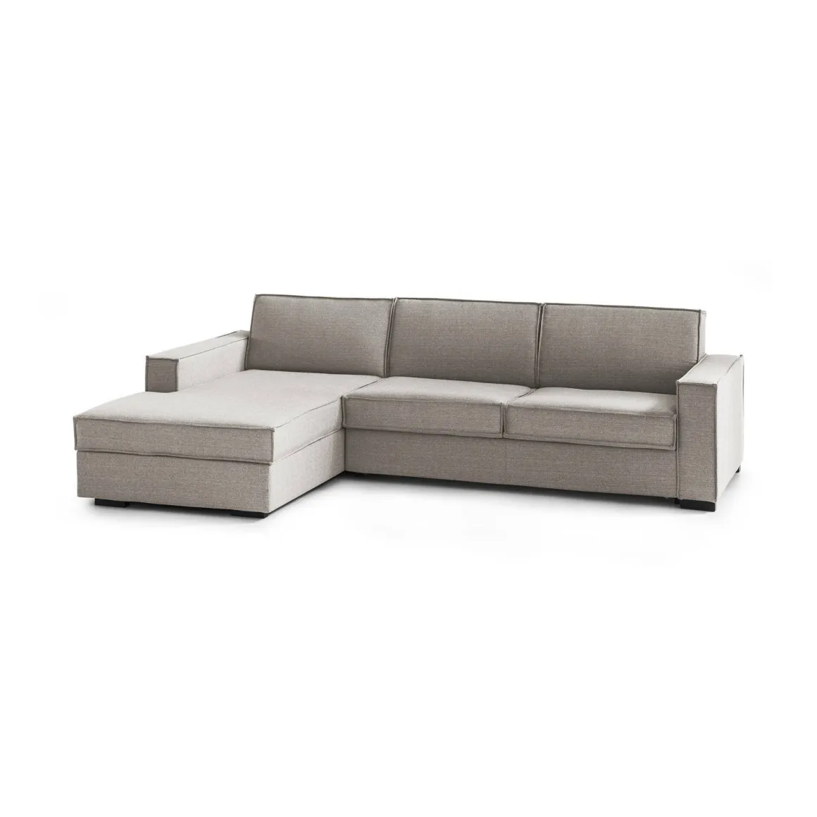 Divano letto sfoderabile tortora 260x95cm - Albenga