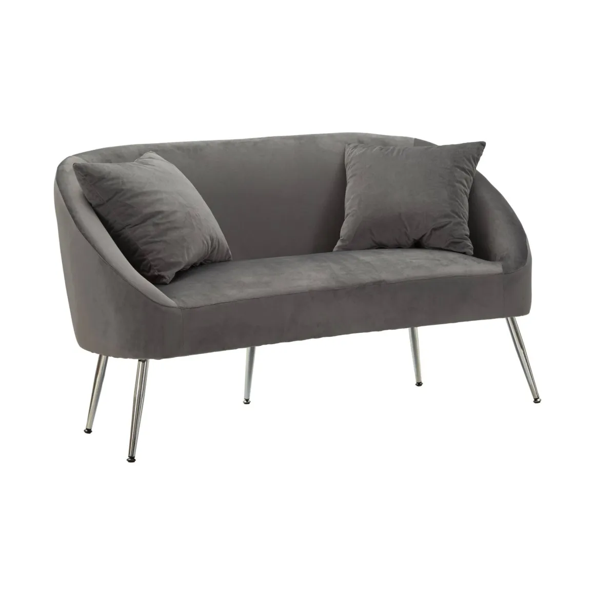 Divano moderno grigio e argento 137x69x79h cm - Pittari