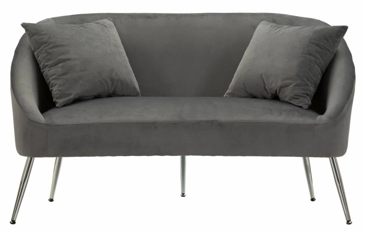Divano moderno grigio e argento 137x69x79h cm - Pittari
