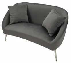 Divano moderno grigio e argento 137x69x79h cm - Pittari