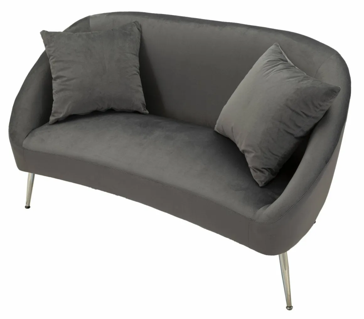 Divano moderno grigio e argento 137x69x79h cm - Pittari