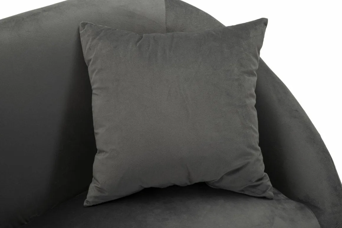 Divano moderno grigio e argento 137x69x79h cm - Pittari