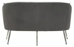 Divano moderno grigio e argento 137x69x79h cm - Pittari