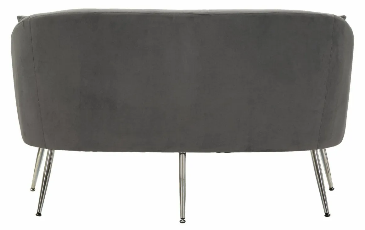 Divano moderno grigio e argento 137x69x79h cm - Pittari