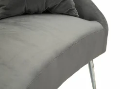 Divano moderno grigio e argento 137x69x79h cm - Pittari