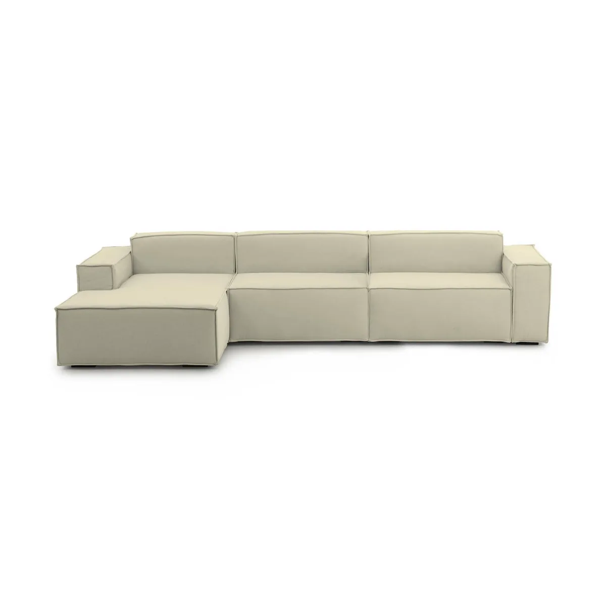 Divani Angolari|Divani Fissi Con Penisola > Dmora Divano modulare 340x170x70h cm - Atrillo Beige