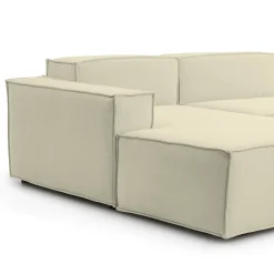 Divani Angolari|Divani Fissi Con Penisola > Dmora Divano modulare 340x170x70h cm - Atrillo Beige