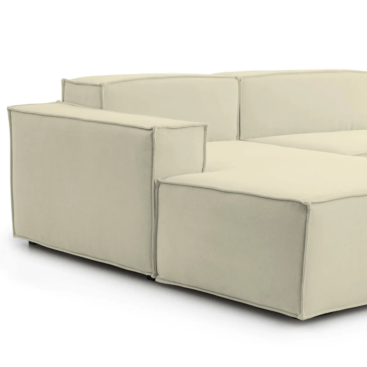 Divani Angolari|Divani Fissi Con Penisola > Dmora Divano modulare 340x170x70h cm - Atrillo Beige