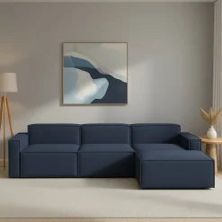 Divano modulare blu 340x170x70h cm - Asvaldo