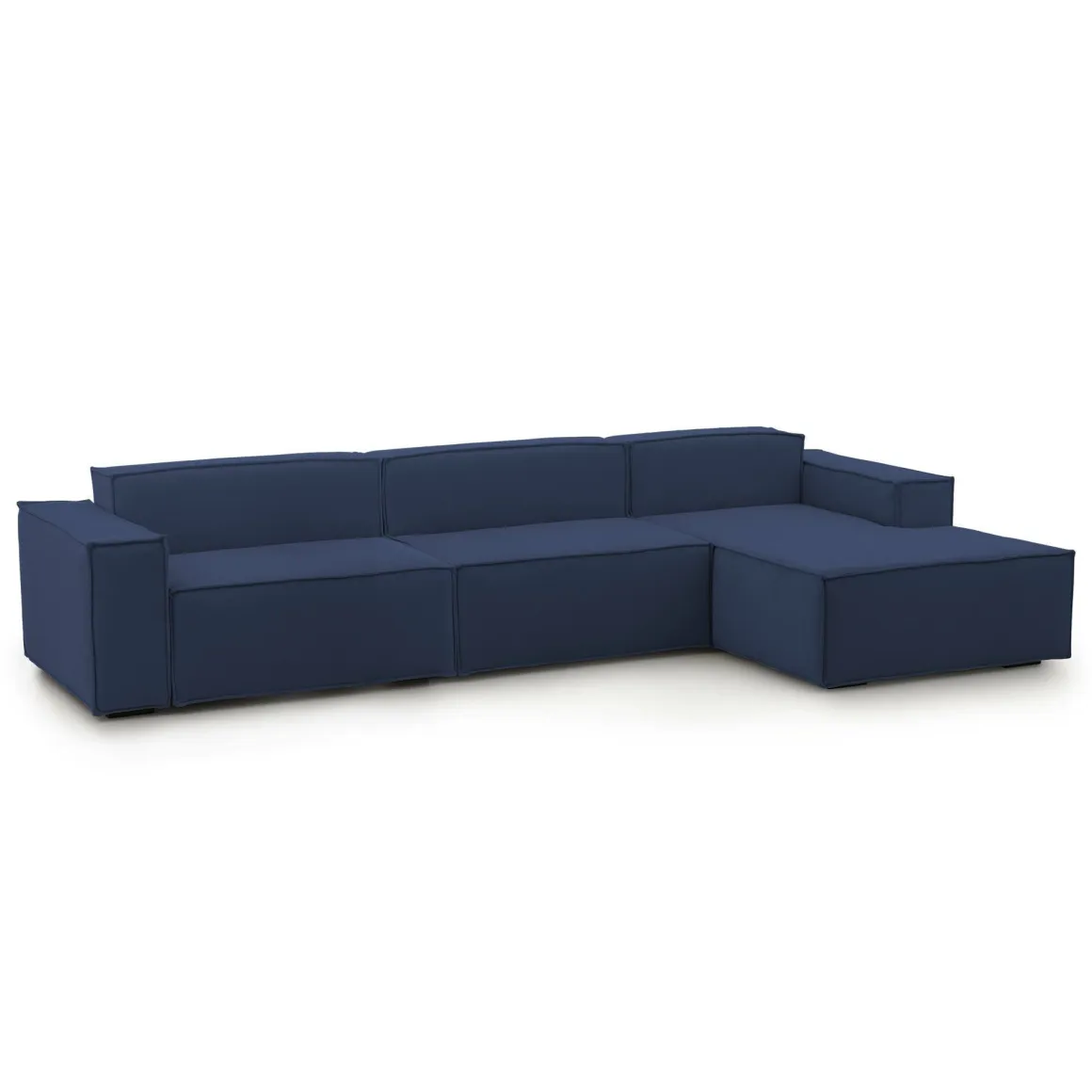 Divano modulare blu 340x170x70h cm - Asvaldo