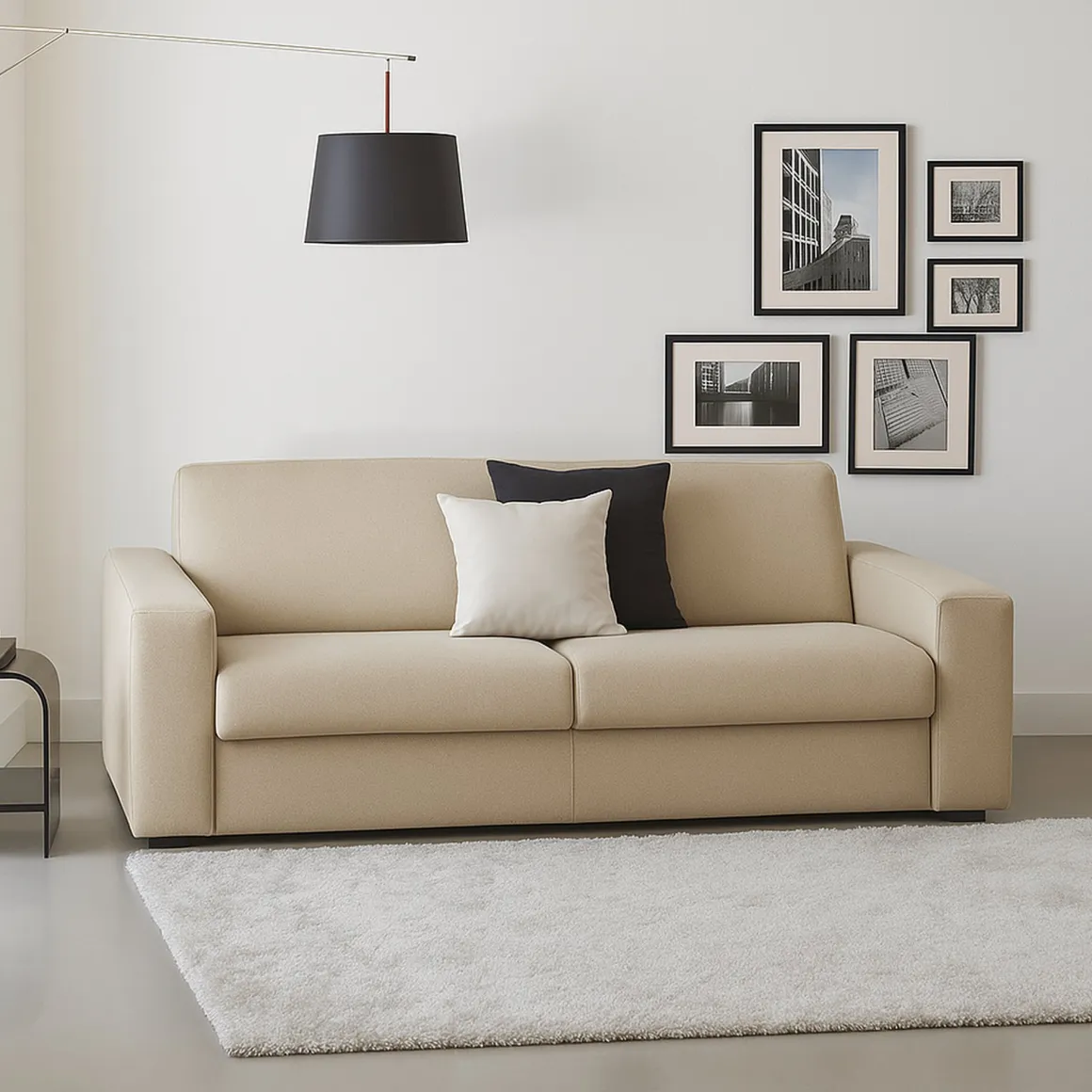 Divano 2 posti beige 180x95x90h cm - Azzurrite