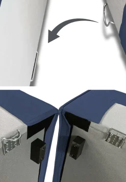 Divani Angolari|Divani Fissi Con Penisola > Dmora Divano 4 posti 240x170x70h cm - Assurte Blu