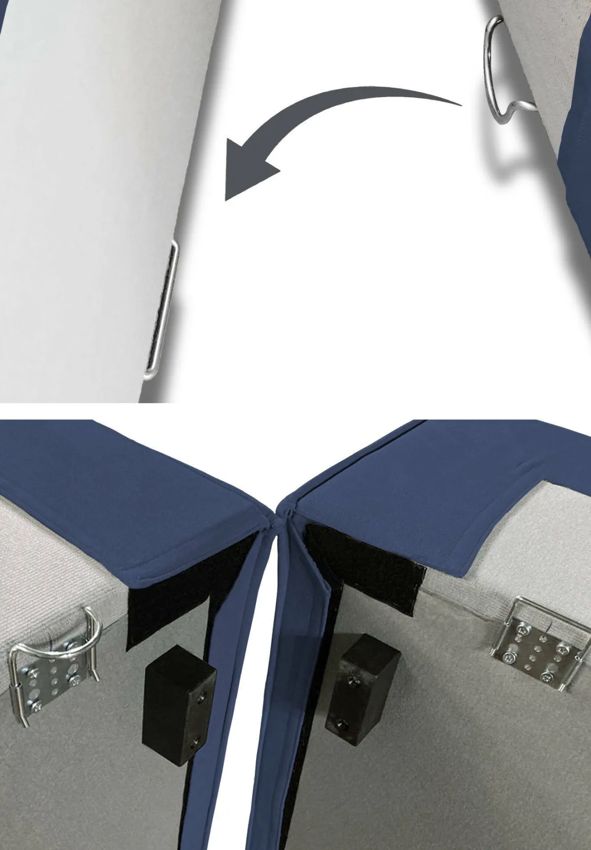Divani Angolari|Divani Fissi Con Penisola > Dmora Divano 4 posti 240x170x70h cm - Assurte Blu