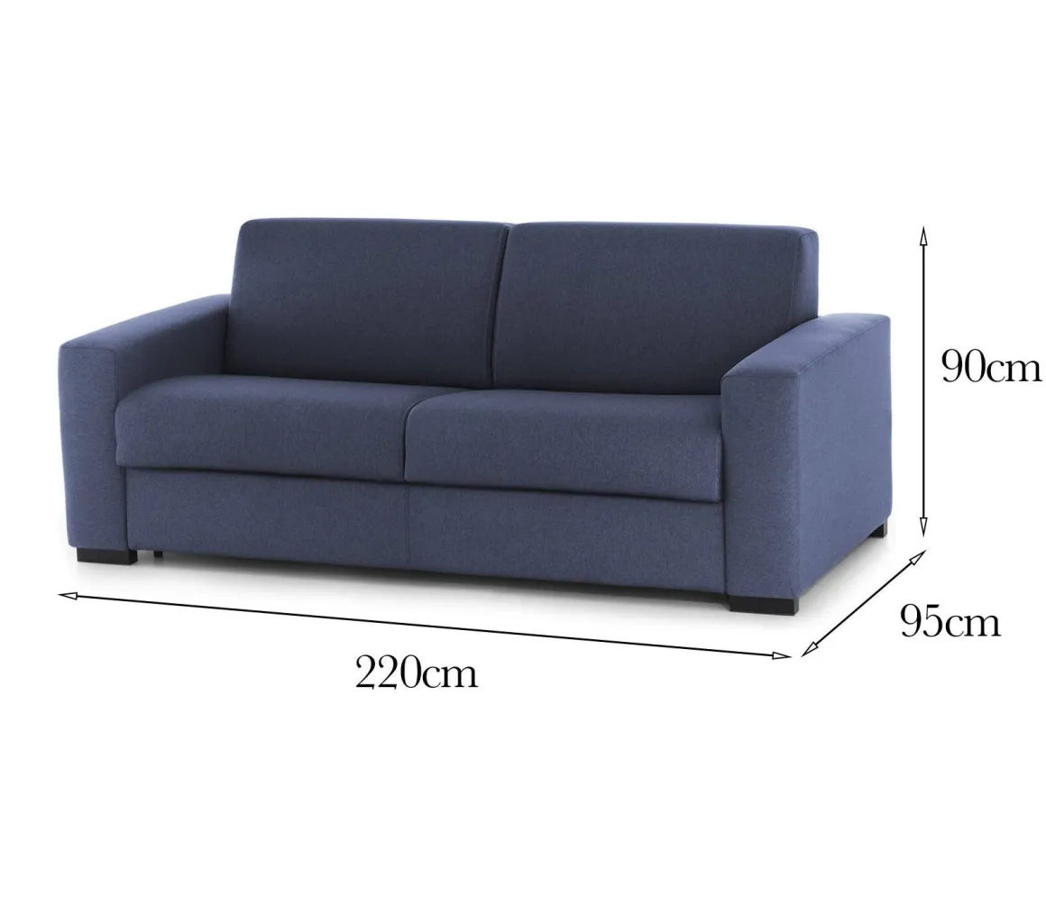 Divano 3 posti blu 220x95x90h cm - Ayta