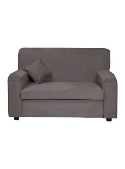 Divano 2 Posti Economico Salvaspazio 125x73x85h cm in Tessuto Grigio Moderno Imbottito per Piccoli Appartamenti e Ufficio con Braccioli – Andreia