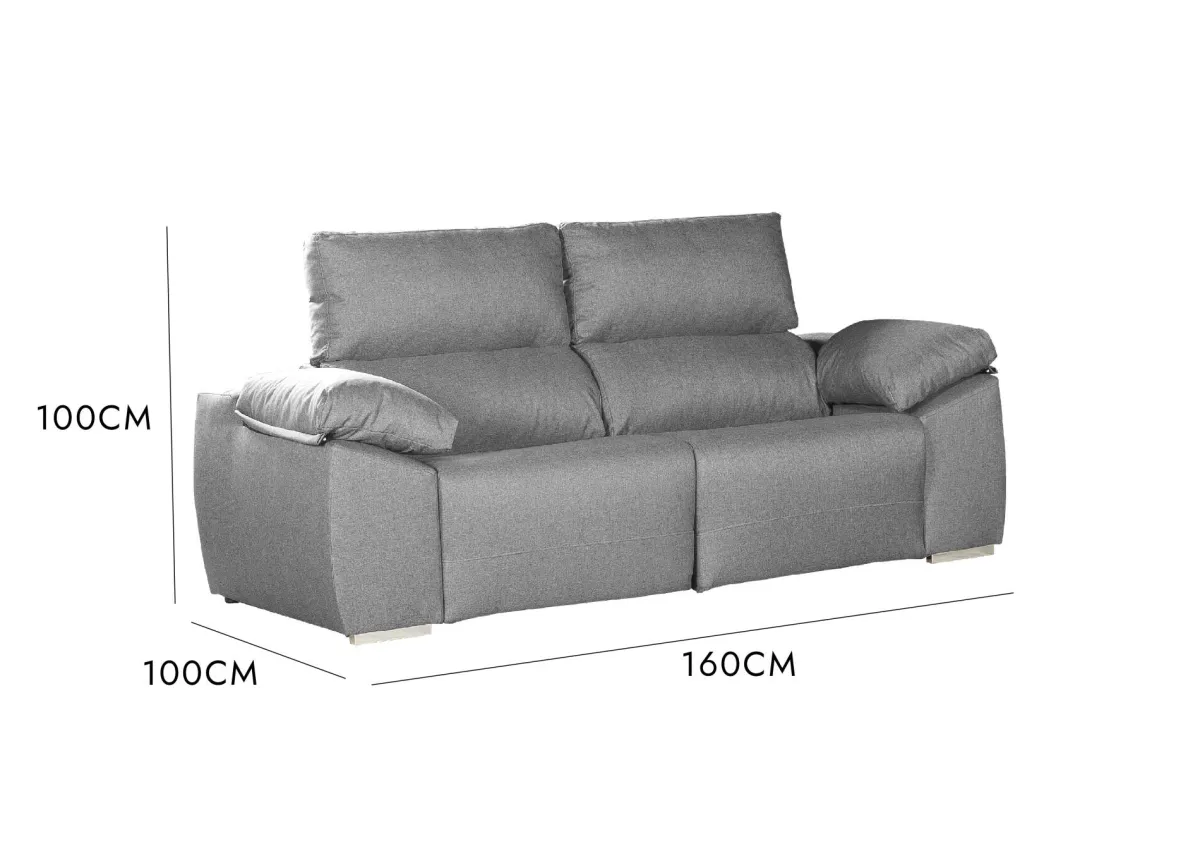 Salotto > Dmora Divano 2 posti 160x100x100h cm - Astrice Grigio