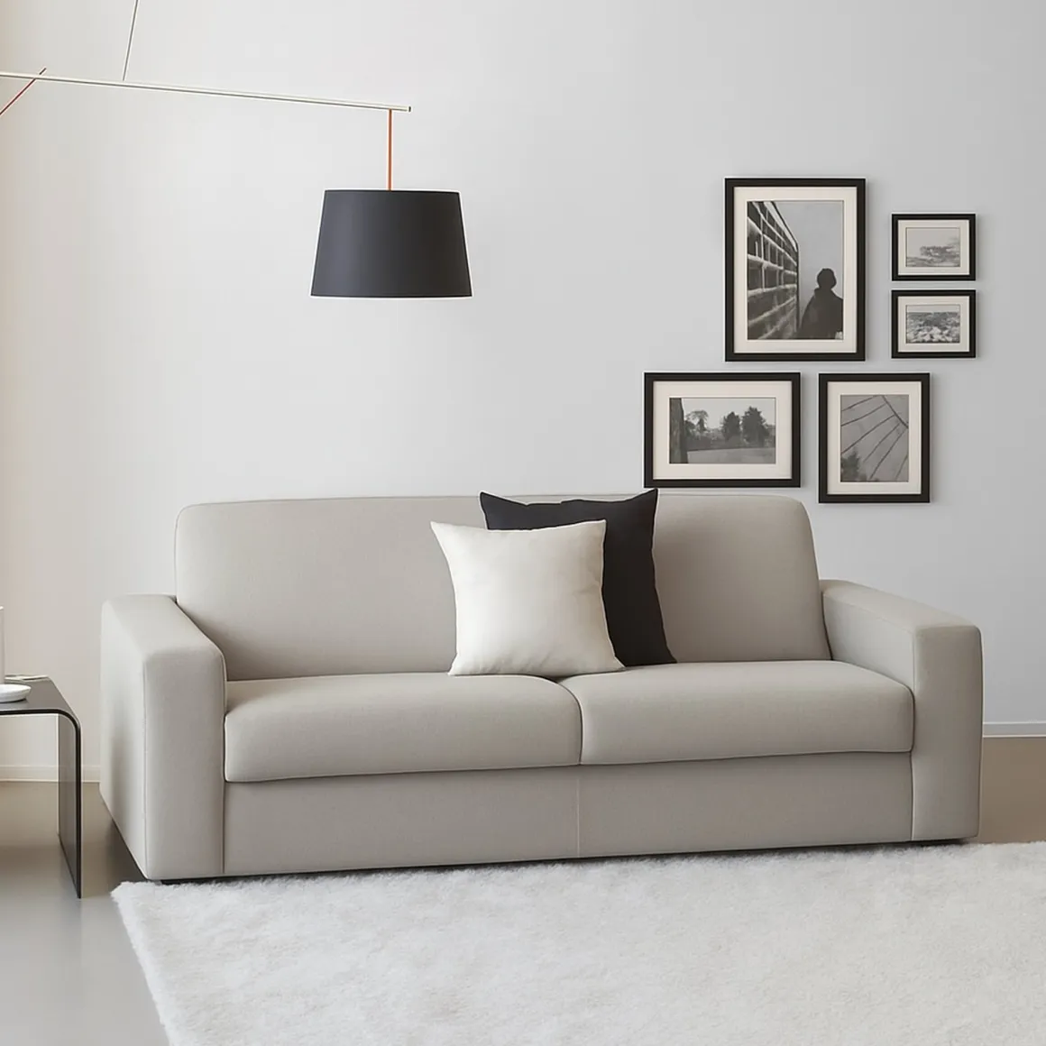 Divano 2 posti grigio 160x95x90h cm - Malachite