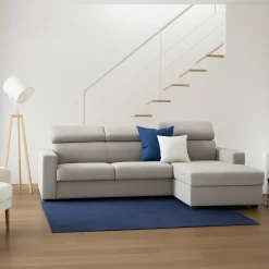 Divani Angolari|Divani Fissi Con Penisola > Dmora Divano 4 posti tortora 280x95x85h cm - Ameno Grigio Tortora