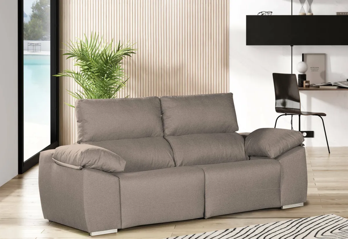 Salotto > Dmora Divano 2 posti tortora 160x100x100h cm - Astrice Grigio