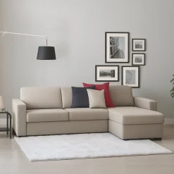 Divano 4 posti tortora 260x95x90h cm - Azechiele