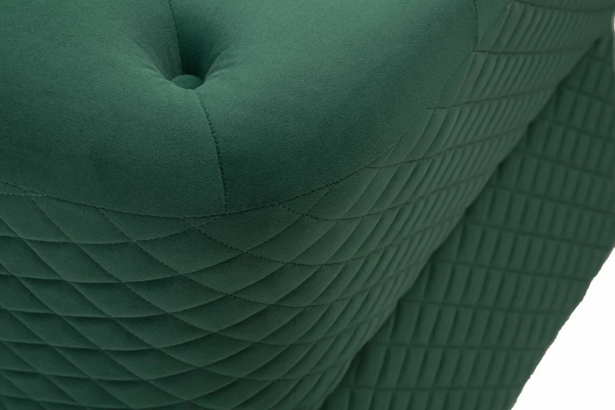 Divani Fissi 2 Posti > Dmora Divano 2 posti verde e oro 162x83x76h cm - Casio Oro, Verde
