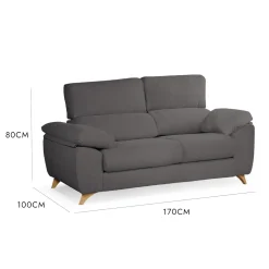 Divano reclinabile antracite 170x85x107h cm - Alien