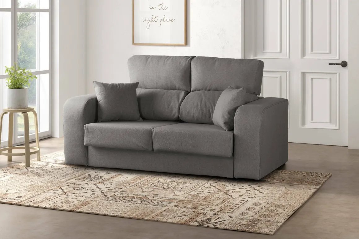 Divano reclinabile grigio 160x80x95h cm - Asazi